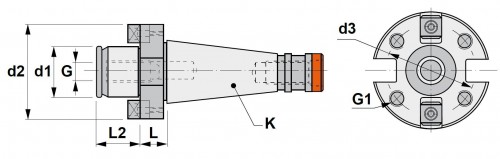 UPÍNAČ NÁSTRČNÝCH FRÉZ DIN6357 FORMA 1