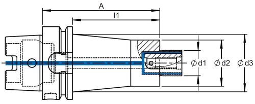 UPÍNAČ NÁSTRČNÝCH FRÉZ DIN6357 HSK-A