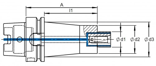 UPÍNAČ NÁSTRČNÝCH FRÉZ DIN6357 HSK-A