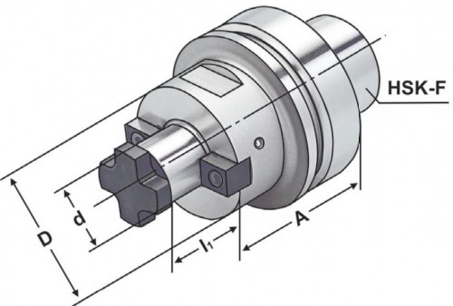 UPÍNAČ NÁSTRČNÝCH FRÉZ DIN6357 HSK-F