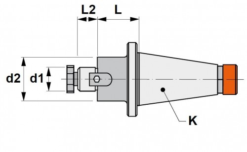 UPÍNAČ NÁSTRČNÝCH FRÉZ ISO3937 PRO FRÉZY S DRÁŽKOU DIN138