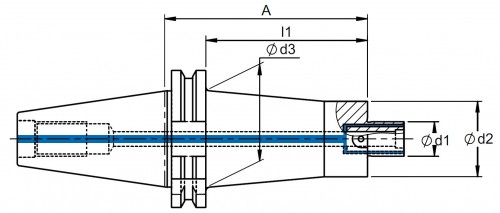 UPÍNAČ NÁSTRČNÝCH FRÉZ  S CHLAZENÍM