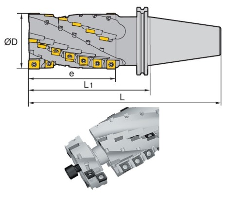 VÍCEZUBÉ DESTIČKOVÉ KUŽELOVÉ FRÉZY (FRÉZY KUKUŘICE) 90° na destičky APKT1504.. (2 ks) + SPMT1204.. (ostatní)