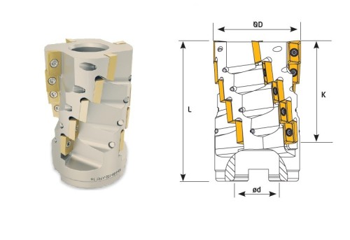 VÍCEZUBÉ DESTIČKOVÉ NÁSTRČNÉ FRÉZY (FRÉZY KUKUŘICE) 90° na destičky APKT1604..