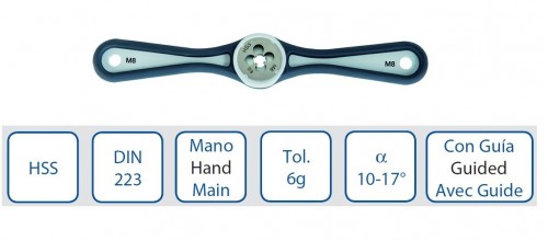 VRATIDLA SE ZÁVITOVÝM OČKEM HSS DIN223 NA ZÁVĚSNÉ LIŠTĚ 33 CM