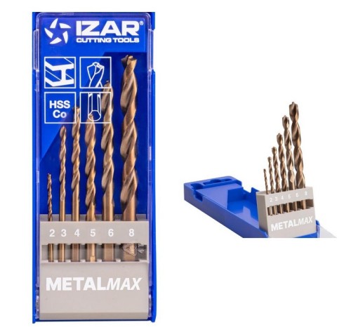 VRTÁKY 1032 HSSE 5%Co SET 6 KS pro vrtačky h8, broušené DIN338W