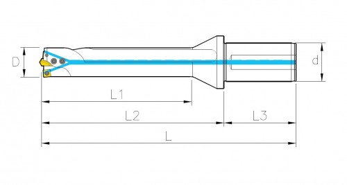 VRTÁKY 6XD NA 4-BŘITÉ DESTIČKY - TURBO VRTÁKY s pilotním vrtákem