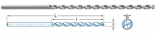 VRTÁKY DLOUHÉ HSSE 5%Co 135° - h8, broušené DIN1869