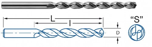 VRTÁKY DLOUHÉ HSSE 5%Co 135° - h8, broušené DIN340TS
