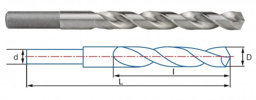VRTÁKY HSSE 5%Co 135° pro ruční vrtačky - h8, broušené DIN338N