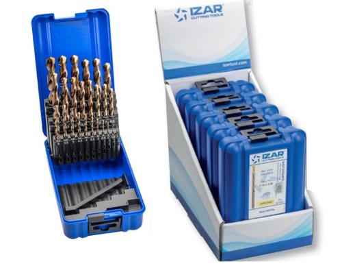 VRTÁKY HSSE 5%Co 135° v sadě 25 KS (ROZSAH 1-13 PO 0,5 MM) pro ruční vrtačky - h8, broušené, 3hranná stopka pro sklíčidla DIN338W - MULTI NEREZ BOROA