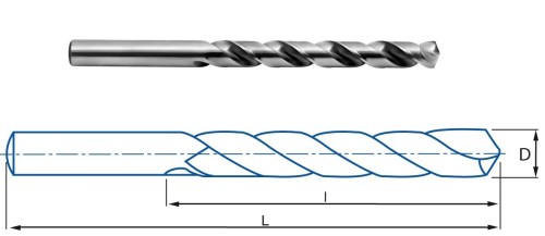 VRTÁKY HSSE 5%Co 135° v sadě 25 KS (ROZSAH 1-13 PO 0,5 MM) pro ruční vrtačky - h8, broušené  DIN338W - NA NEREZ SPEED MAX