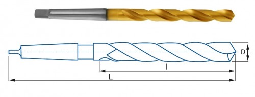 VRTÁKY HSS+TIN MORSE 118° - h8, broušené DIN345N