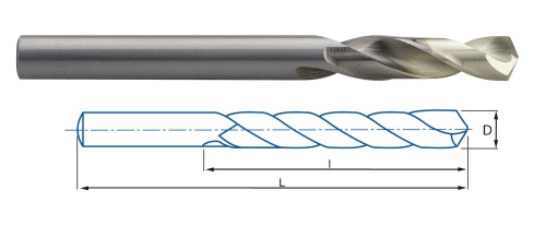 VRTÁKY HSS pro ruční vrtačky h8, DIN1897N - na hliník
