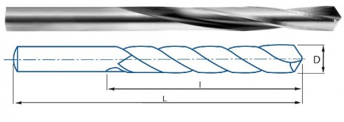 VRTÁK HSS 118° - h8 broušené na měď, bronz, mosaz, DIN338H