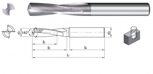 VYSOCE PRODUKTIVNÍ VRTÁKY 3xD – BEZ CHLAZENÍ SPECIÁLNĚ DO KALENÉHO - AŽ DO 60 HRC!