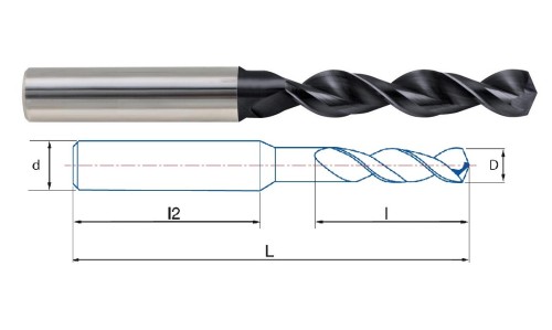 VYSOCE VÝKONNÝ VRTÁK 5xD PMX DO TITANU A NA SPECIÁLNÍ SLITINY