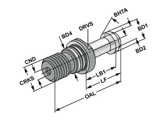VZTAŽNÝ ŠROUB BT30+SK30 pro FANUC ROBODRILL+BROTHER+DUAL CONTACT
