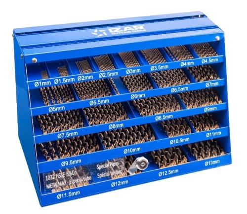 Velká sada vrtáků HSSE 5%Co pro ruční vrtačky - h8, broušené DIN338W - METALMAX