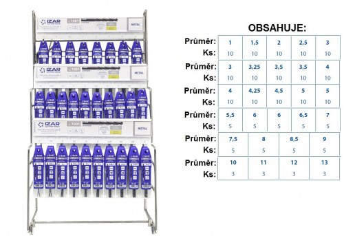 Velká sada vrtáků HSS 118° - h8, broušené DIN338N - KLASIKA OBECNÉ POUŽITÍ