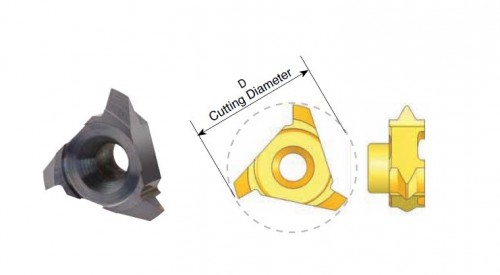 Vertikální závitovací destičky - částečný profil 60° ISO, UN, stejná destička pro vnitřní a vnější závit