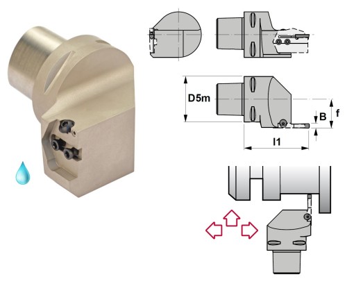 Vnější levé modulární upichovací-zapichovací držáky na destičky WDMG/WDMP/WDMR/WDMT