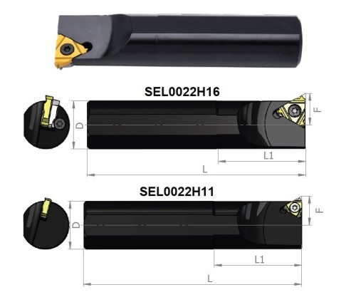 Vnější levé stopkové držáky - PRŮMĚR 22 na destičky EL..