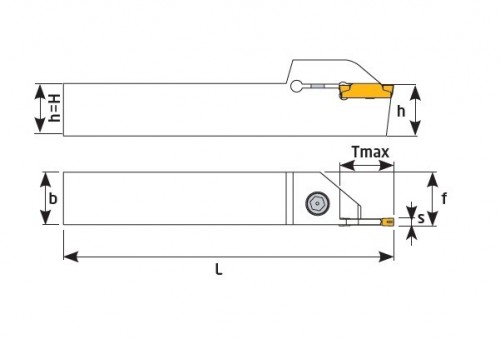 Vnější levé upichovací-zapichovací držáky na destičky MGM..