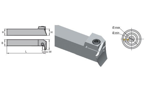 Vnější levé upichovací-zapichovací držáky na destičky Z.HS..