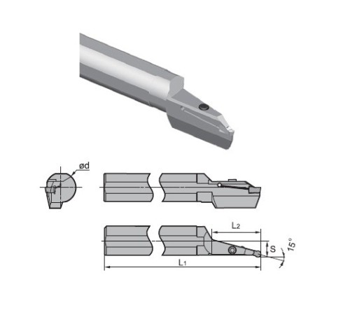 Vnější levé upichovací-zapichovací držáky na destičky Z.KD/Z.LD..