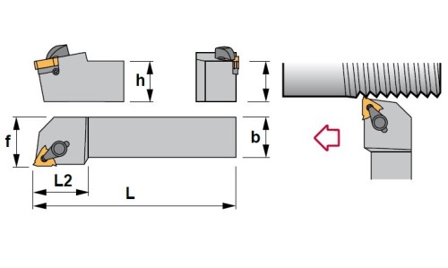 Vnější pravé držáky 90° na destičky ER..