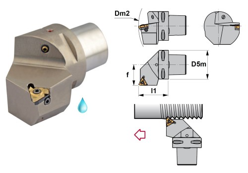 Vnější pravé držáky 90° na destičky ER..