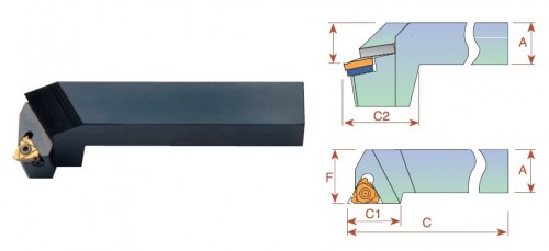 Vnější pravé držáky na destičky ER.. se sníženou hlavou