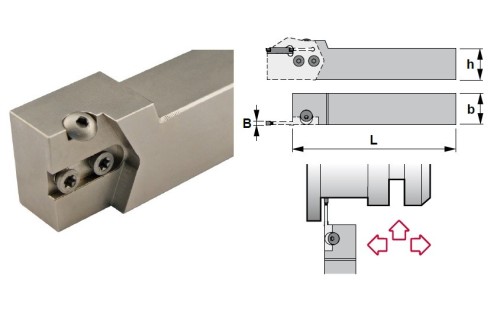 Vnější pravé modulární upichovací-zapichovací držáky na destičky WDMG/WDMP/WDMR/WDMT