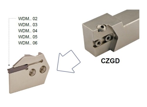 Vnější pravé modulární upichovací-zapichovací držáky na destičky WDMG/WDMP/WDMR/WDMT
