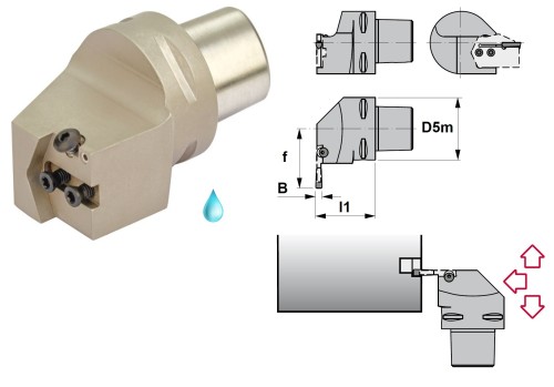 Vnější pravé modulární vertikální upichovací-zapichovací PSC držáky na destičky WDMG/WDMP/WDMR/WDMT.