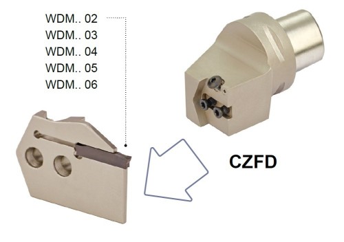 Vnější pravé modulární vertikální upichovací-zapichovací PSC držáky na destičky WDMG/WDMP/WDMR/WDMT.