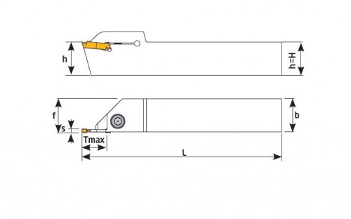 Vnější pravé upichovací-zapichovací držáky na destičky DGN..