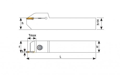 Vnější pravé upichovací-zapichovací držáky na destičky GRP..