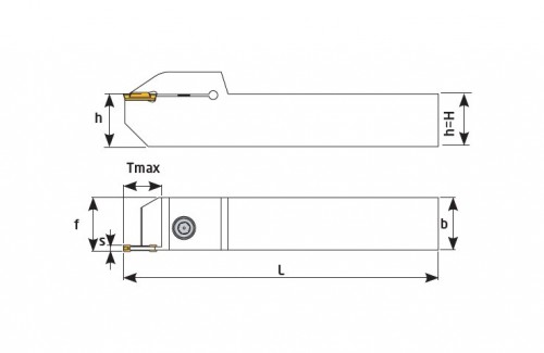 Vnější pravé upichovací-zapichovací držáky na destičky GX..