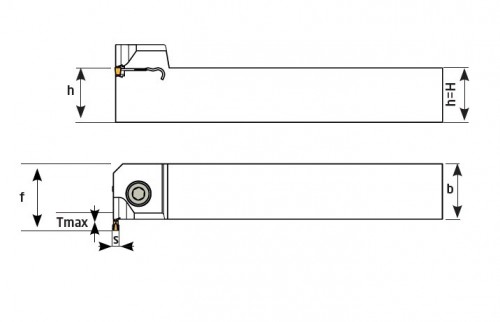 Vnější pravé upichovací-zapichovací držáky na destičky KGEVR-KGMN..