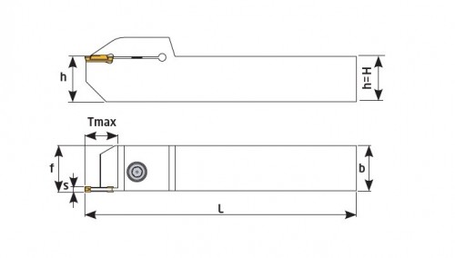 Vnější pravé upichovací-zapichovací držáky na destičky KGMN..