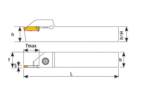 Vnější pravé upichovací-zapichovací držáky na destičky MGM..