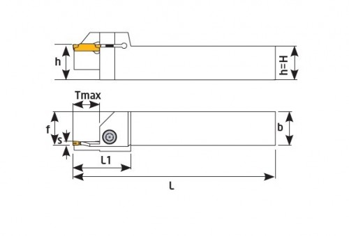 Vnější pravé upichovací-zapichovací držáky na destičky MGM..