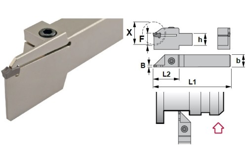 Vnější pravé upichovací-zapichovací držáky na destičky MRCN..