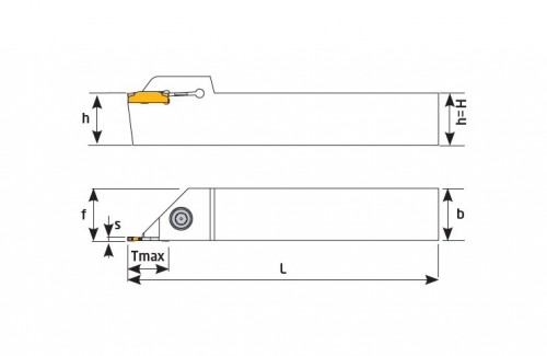 Vnější pravé upichovací-zapichovací držáky na destičky N123..