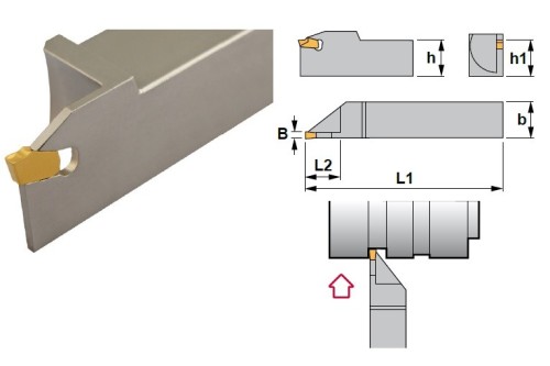 Vnější pravé upichovací-zapichovací držáky na destičky PTNT..
