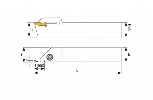 Vnější pravé upichovací-zapichovací držáky na destičky S224..