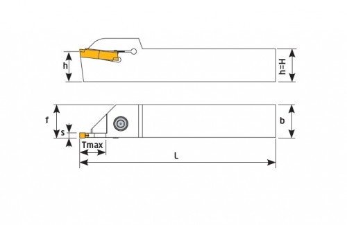 Vnější pravé upichovací-zapichovací držáky na destičky S229..