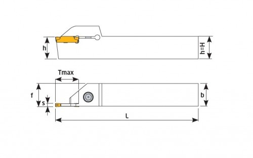 Vnější pravé upichovací-zapichovací držáky na destičky TD..